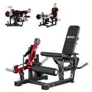 GMWD Leg Extension and Curl Machine LE08 2.0, Adjustable Leg Curl Machine with Plate Loaded, Seated Leg Extension and Lying Curl Machine for Home Gym, Leg Workout Equipment