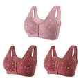 GMWM Best Bra for Heavy Breasts,3pc Women's Large Size Non Steel Ring