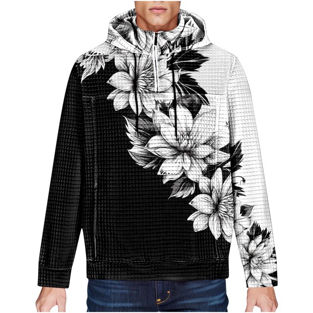 GMWM Men Graphics Print Long Sleeve Crew Neck Hoodies Big and Tall