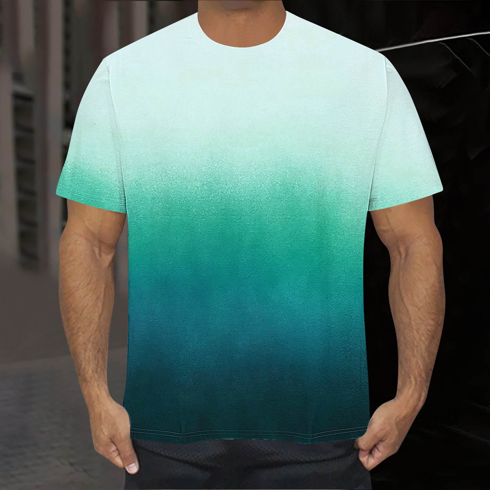 GMWM Men's Printed Crew Neck Short Sleeve Shirts Big and Tall Discount