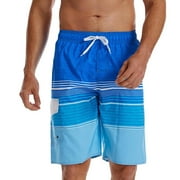 GMWM Men's Swim Trunks Summer Mens Running Shorts Classic Mens Beach Shorts Elastic and Breathable Drawstring Printed Half Pants S-4XL