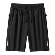 GMWM Mens Black Shorts Classic Men's Workout Shorts Half Shorts Pants GW-975