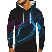GMWM Shadow Graphic Mens Big and Tall Novelty Hoodies Pullover 3D Print Hoodie for Women Trendys Long Sleeve Drawstring Unisex's Sweatshirt with Kangaroo Pockets S-6XL
