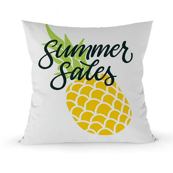 GMYLE Indoor/Outdoor Fruit Cotton/Linen Modern Square Throw Pillow, 24" x 24"
