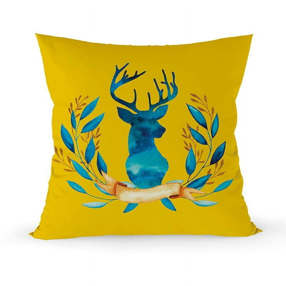GMYLE Indoor/Outdoor Printed Cotton/Linen Modern Square Throw Pillow, 20" x 20"