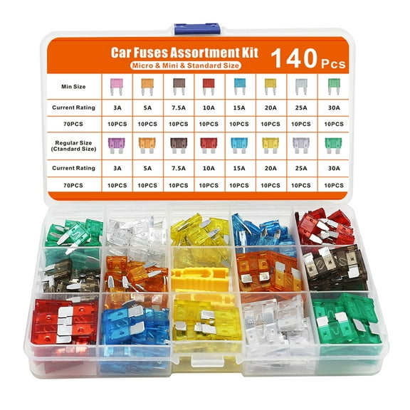 GMZW  120 Pcs Fuses Automotive Kit - Blade Auto Fuse Assortment Standard and Mini Car Fuse for Marine, RV, Camper, Boat, Truck (5A 7.5A 10A 15A 20A 25A 30AMP/ATC/ATO)