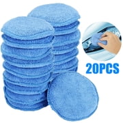 GMZW 20PC Microfiber Wax Applicator Pads, Car Wax Applicator, Buffing & Detail Polishing Foam Pads for Car Cleaning and Fine Polishing 5" Diameter, Blue