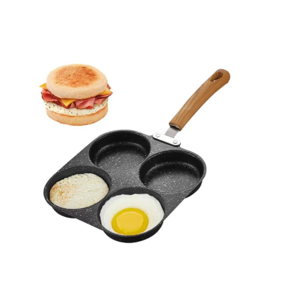 GMZW 4-Cup Nonstick Egg Frying Pan , Granite Coated Breakfast Skillet for Eggs, Pancakes & Burgers, Compatible with Gas Stove and Induction Cooktop