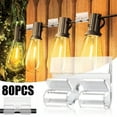 thumbnail image 1 of GMZW 80 Pcs Heavy Duty Light Hooks with Waterproof Adhesive Strips, Outdoor Light Clips for Christmas String Lights, Halloween Decoration Hangers, 1 of 7