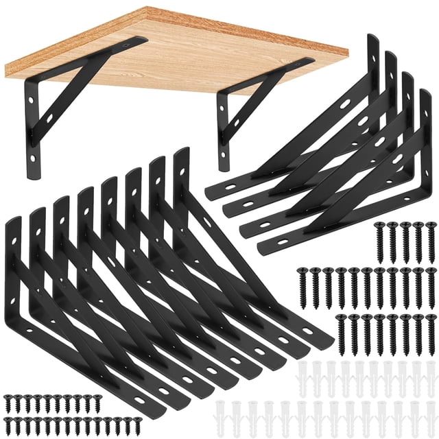 Heavy Duty Steel Angle Iron Bracing Bracket – 8" X 4" X 6" Long, 1/2" Thick – Made In USA