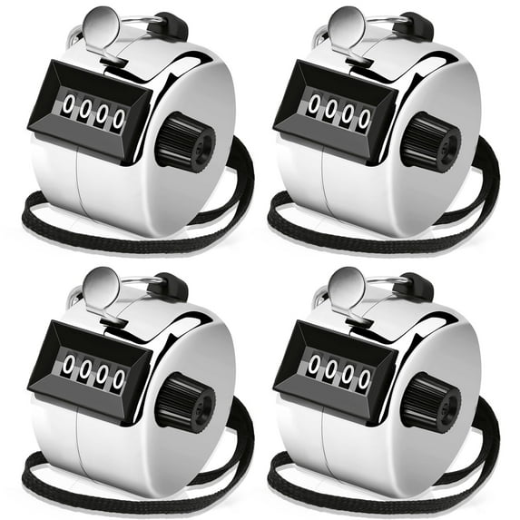 GMZW Metal Hand Tally Counter Clicker, Coaching, Sports Events Count,Set of 4