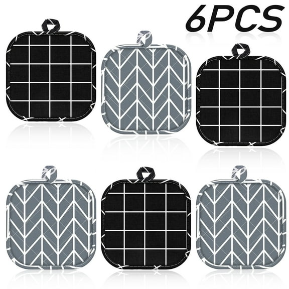 GMZW Pot Holders for Kitchen Heat Resistant Potholder, Potholder Clearance, Hot Pads for Kitchen, Trivet for Cooking and Baking (Pack of 6, Multicolor)