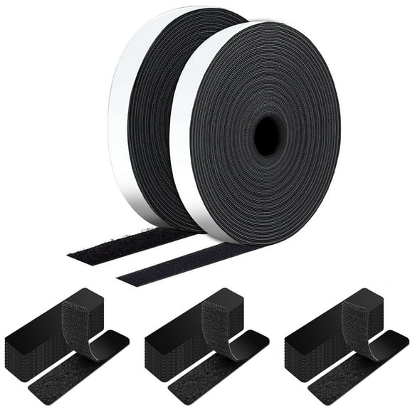 GMZW Velcro Strips with Adhesive32.8Ft x 1Inch + 30 Pack Velcro fasteners), Hook and Loop Tape Heavy Duty, Double Sided Velcro , Sticky Velcro for Crafting & Wall Hanging Indoor or Outdoor Use