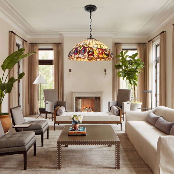 GMizon 16-inch retro European style chandelier, 2 balcony chandeliers, corridor living room lighting fixtures (multi-color)