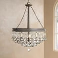 thumbnail image 1 of GMizon 19-inch European simple crystal chandelier, 3-head bedroom chandelier, dining room corridor lighting fixture (black), 1 of 7