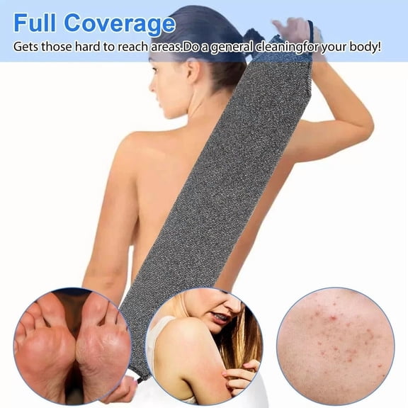 GMizon Back Scrubber Shower Exfoliating Body Scrubber Bath Towel Back Scrub Washcloth