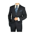 thumbnail image 1 of GN GIORGIO NAPOLI Men's Suit 2 Button Jacket Flat Front Pants 2 Piece Suit Set Navy, 1 of 3