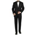thumbnail image 1 of GN GIORGIO NAPOLI Men's Tuxedo Suit 2 Button Notch Lapel Jacket Adjustable Pant black, 1 of 6