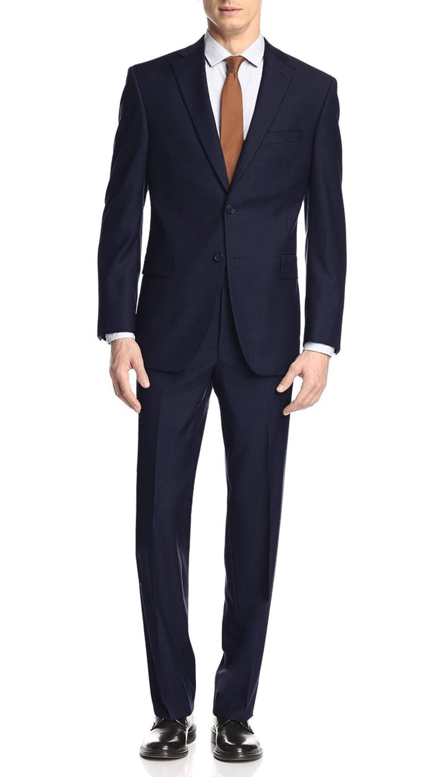 Men's Navy Two Buttons side vented suit