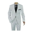 thumbnail image 1 of GN GIORGIO NAPOLI Presidential Mens Suit Two Button Suit Set Modern Fit Tux Set White, 1 of 4