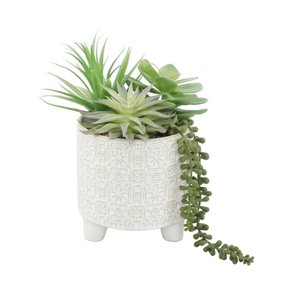 GN Succ mix in 6" Footed Ivory Catheral