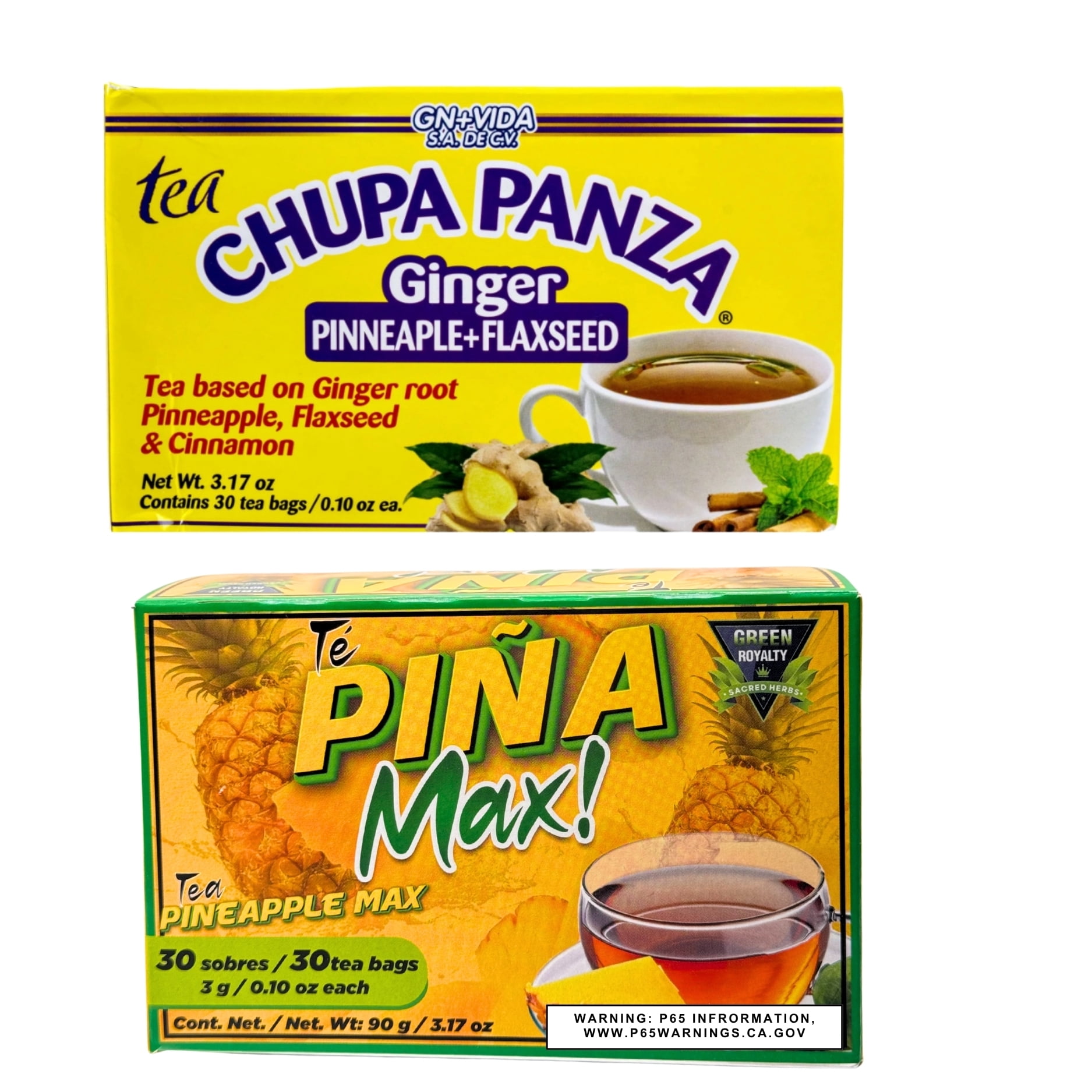 GN+Vida Chupa Panza, Tea Based Ginger Root, Pineapple, Flaxseed