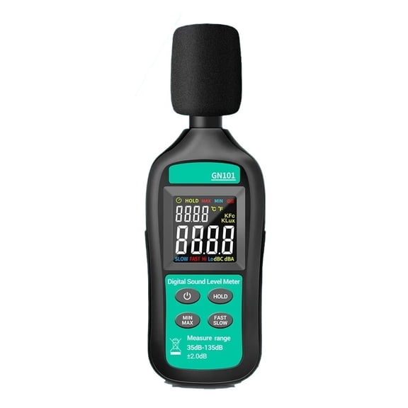 GN101 Digital Noise Meter Measurement 35-135 DB Intelligent Sound Level Meter Decibel Monitor Logger  Diagnostic-Tool