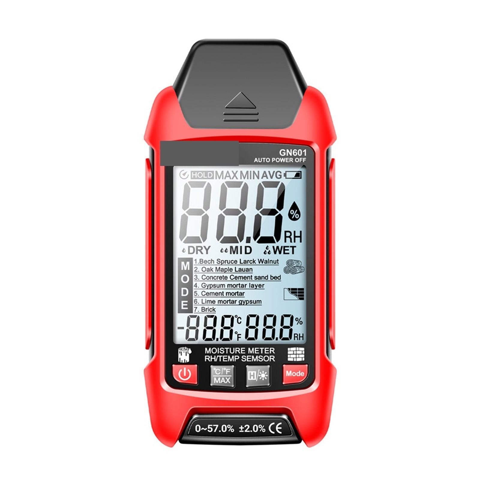 GN601 Wood Moisture Meter 0-99.9% Digital Dampness Sensor Detector Multiscene Measure Pin-Type For Wood/Building Materials ,Wide Applications