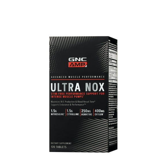 GNC AMP Ultra Nox, 120 Tablets, Maximizes Nitric Oxide Production
