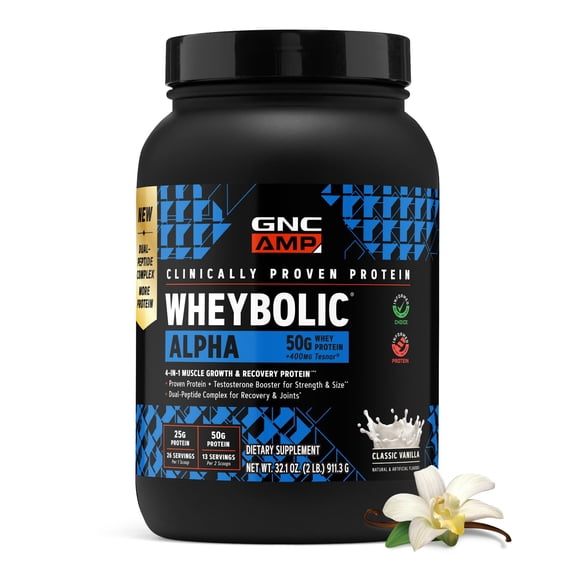 GNC AMP Wheybolic Alpha 2.0, Vanilla, 13 servings, 2.01 lbs