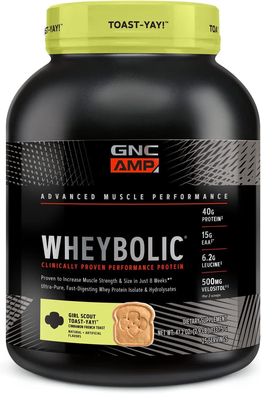 GNC AMP Wheybolic Protein Powder Targeted Muscle Building and Workout