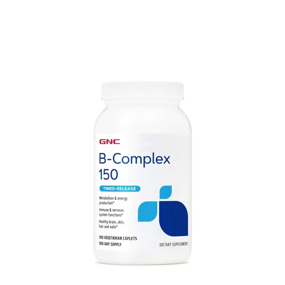 GNC B-Complex 150, Metabolism & Energy Production, Timed-Release, 100 Count