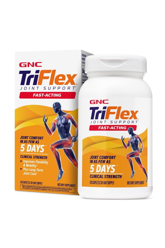 TriFlex Joint Support Fast-Acting, for Long-Term Care and Comfort, Clinical Strength, 120 Caplets