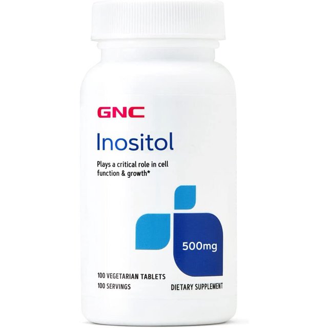 GNC Inositol 500mg, 100 Tablets, Supports Cell Function and Growth