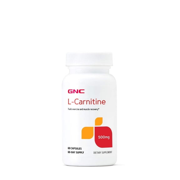 GNC L-Carnitine 500mg, Helps Metabolize Long-Chain Fatty Acids, 60 Capsules