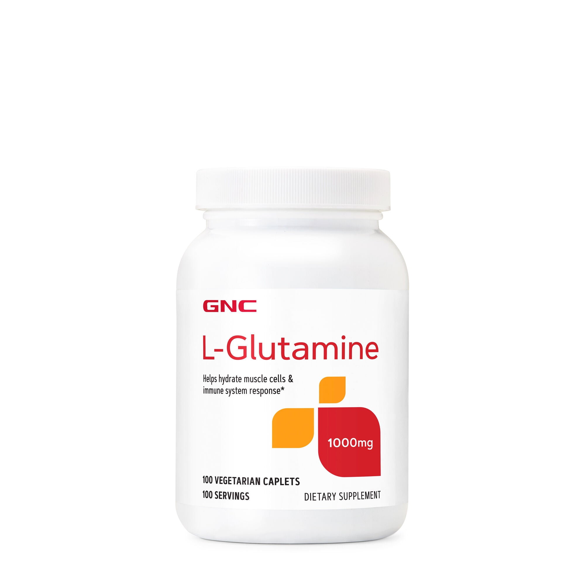 GNC L-Glutamine 1000 mg | Helps Immune System Response | 100 Vegetarian Caplets