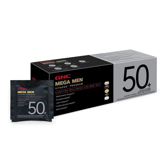 GNC Mega Men 50+ Vitapak Program, 30-day supply, 30 packs