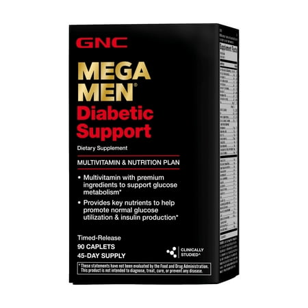 GNC Mega Men Diabetic Support - 90 Caplets