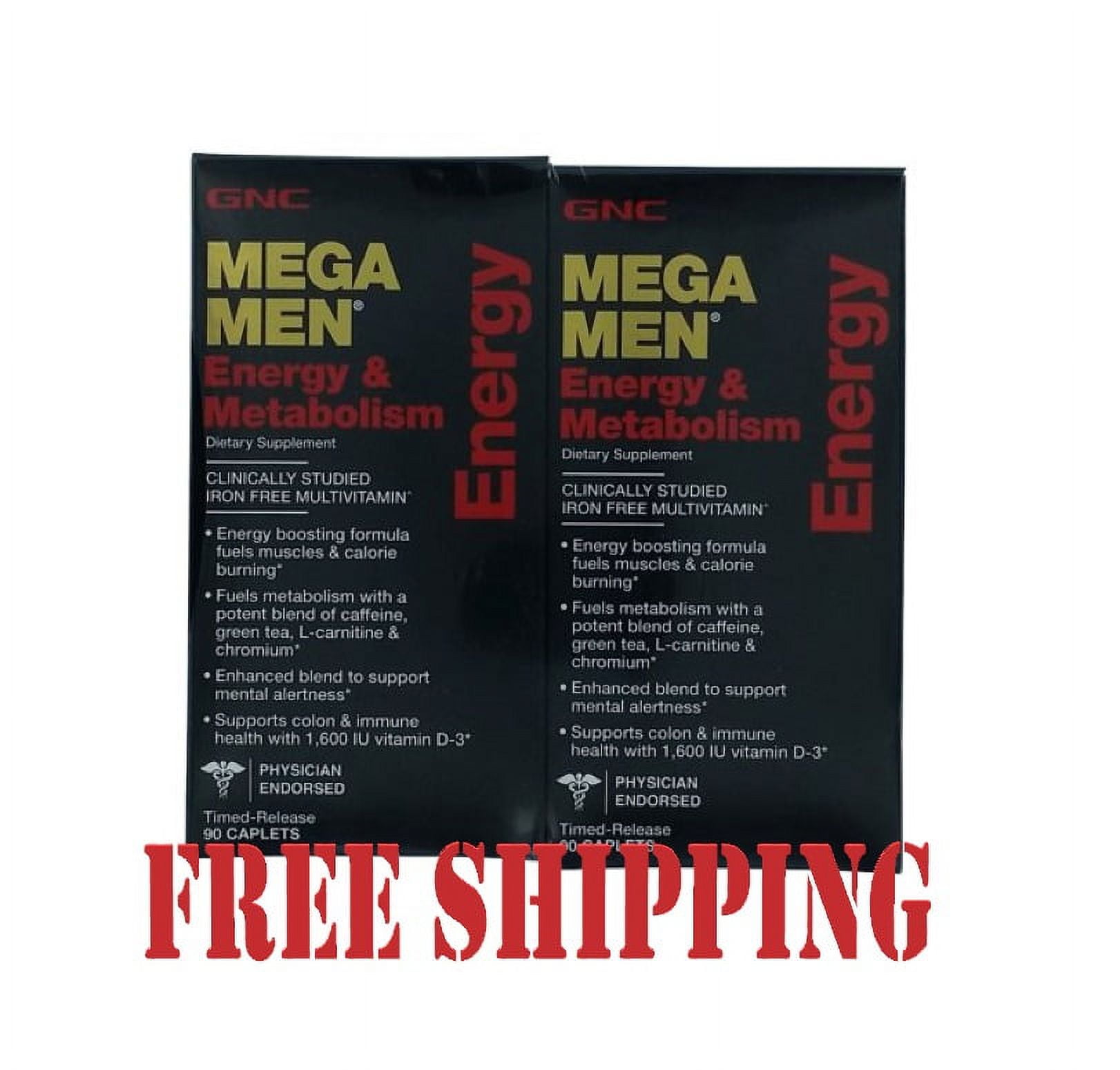 GNC Mega Men Energy & Metabolism Multivitamins 180 ct.