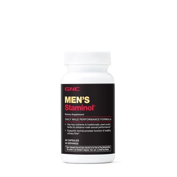 GNC Men's Staminol Daily Male Performance Formula | Key Nutrients | 60 Capsules
