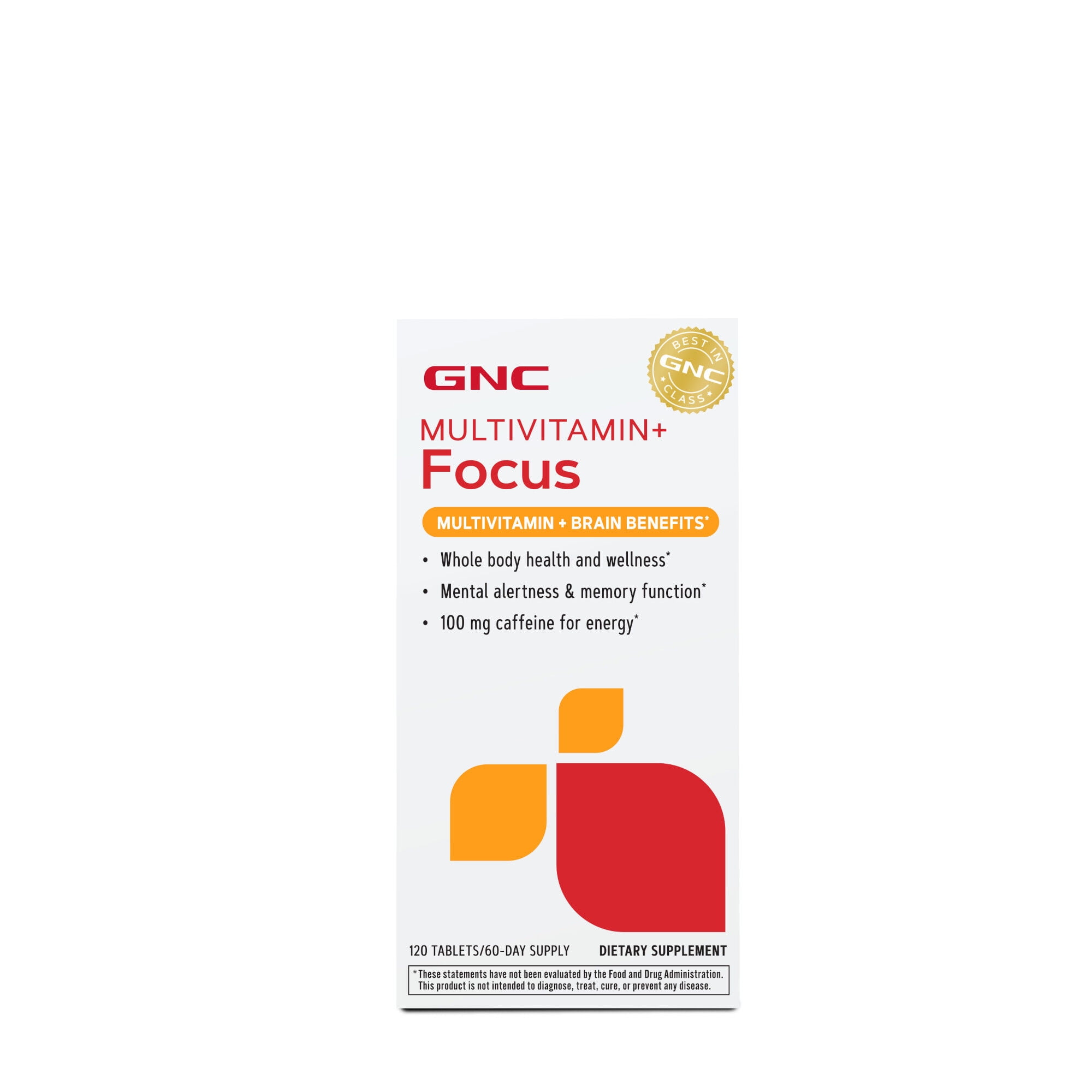 GNC Multivitamin+ Focus + Brain Benefits* 120 Tablets (60 Servings