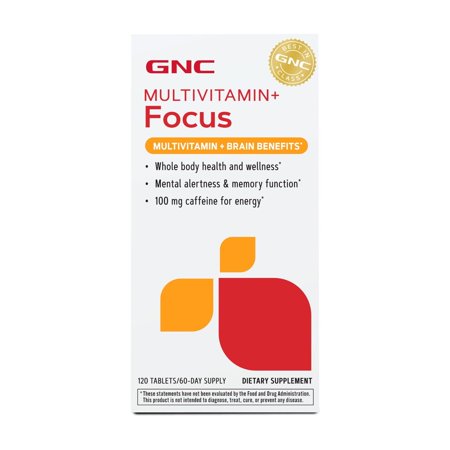 GNC Multivitamin+ Focus + Brain Benefits* - 120 Tablets (60 Servings)