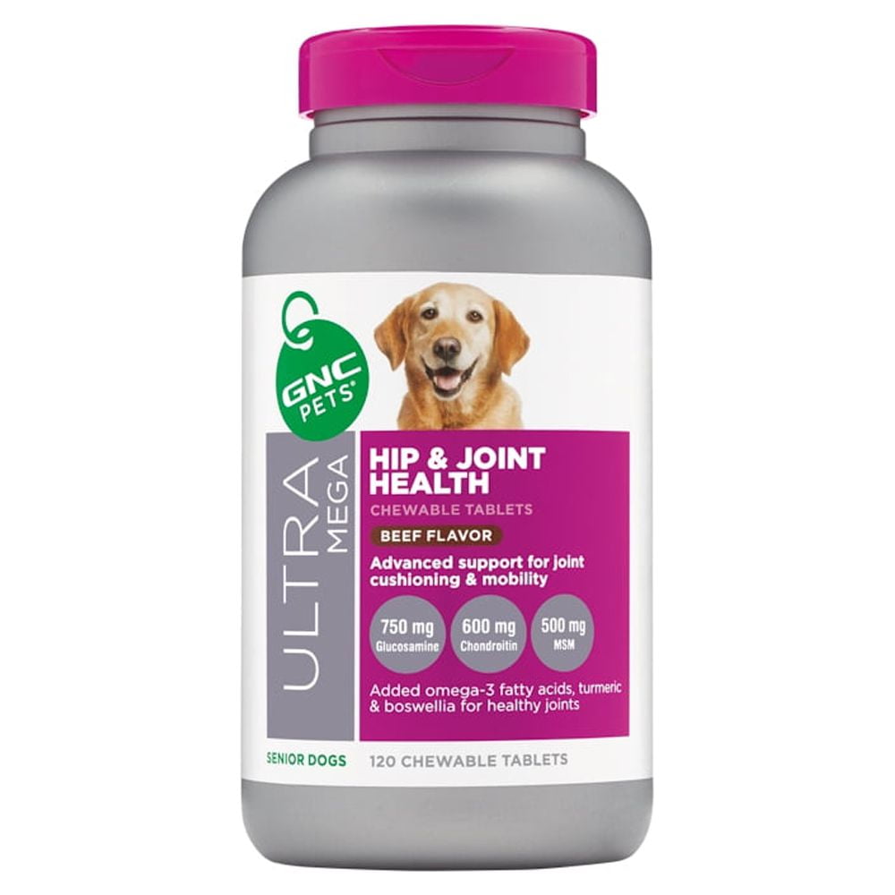 GNC Pets Supplements Ultra Mega Hip & Joint Health Senior Dog Chewables