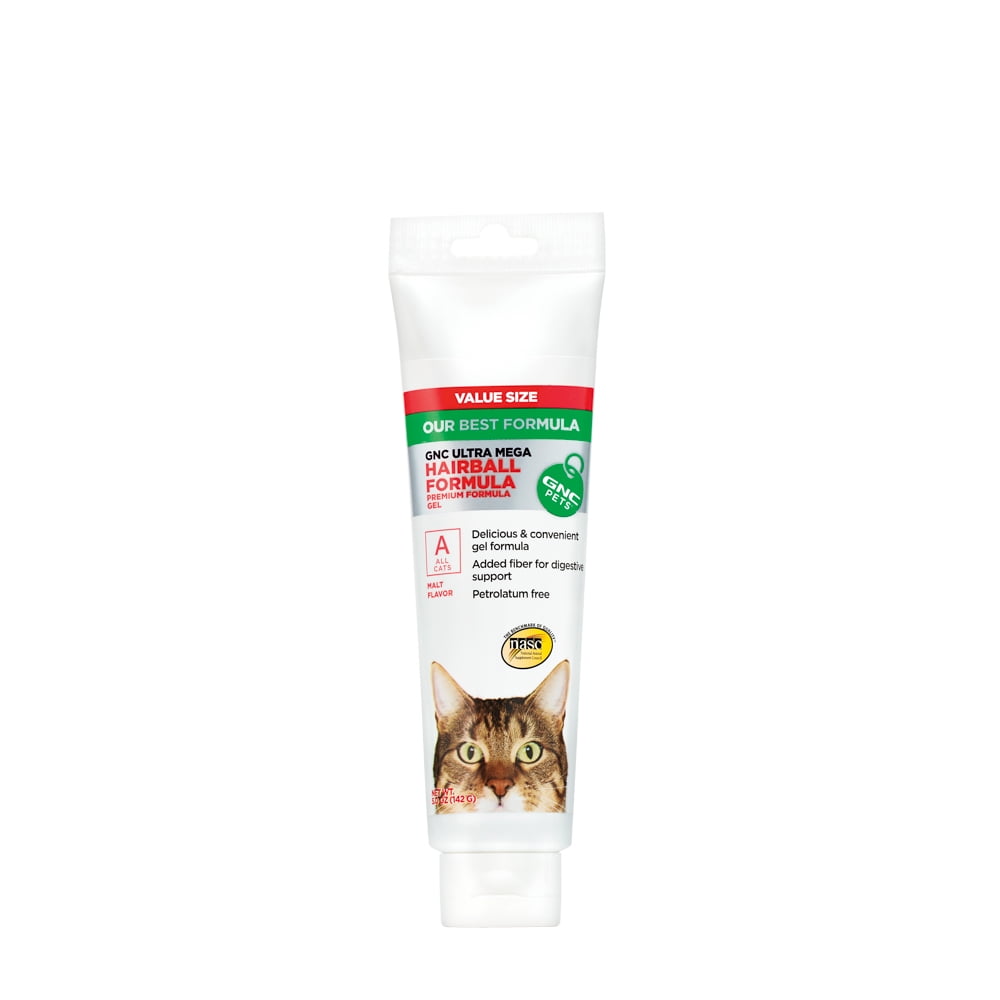 GNC Pets Ultra Mega Supplements Hairball Formula for Cats Gel Malt Flavor 5 oz Tube Walmart