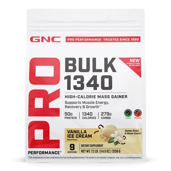 GNC Pro Bulk 1340 2.0, Vanilla, 9 Servings
