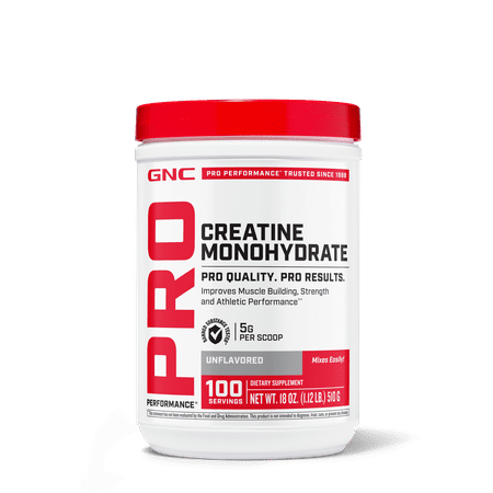 GNC Pro Performance Creatine Monohydrate, 100 Servings