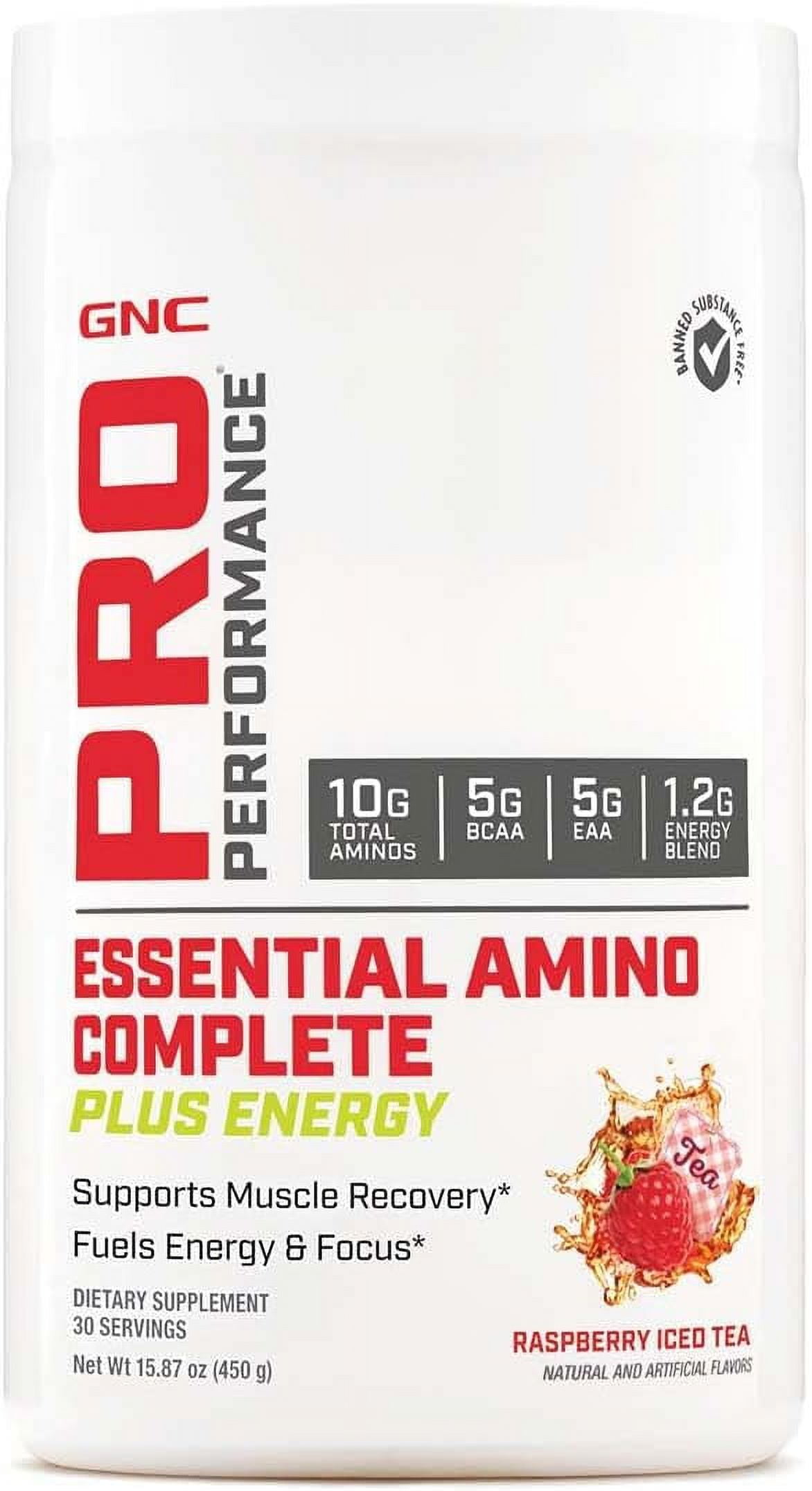 GNC Pro Performance Essential Amino Complete Plus Energy Raspberry