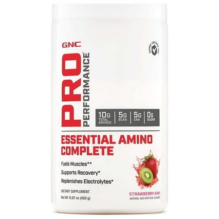 GNC Pro Performance Essential Amino Complete, Strawberry Kiwi, 15.87 oz., Supports Muscle Recovery