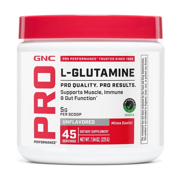 GNC Pro Performance L-Glutamine 5000mg - Unflavored | 45 Servings