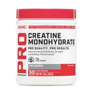 GNC Pro Performance Micronized Creatine Monohydrate Powder for Women & Men, 5g Creatine Per Serving, Muscle Building, Energy Production, Endurance, Performance, 50 Servings